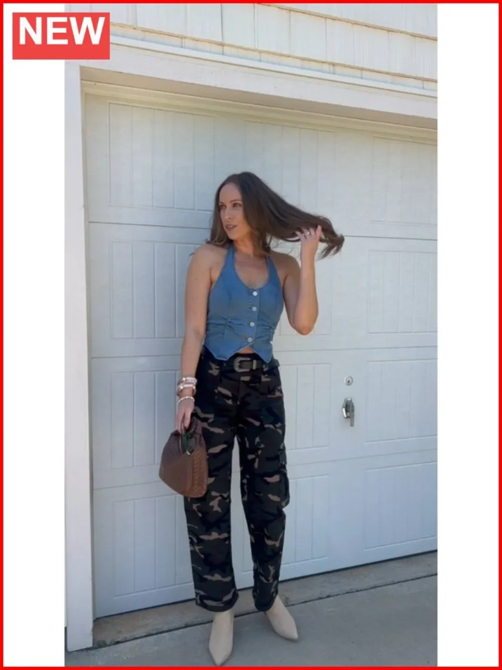 High Waisted Cargo Pants with 6 Pockets Y2K Streetwear Baggy Wide Leg